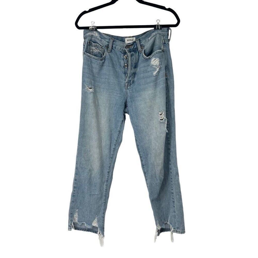 Pistola Charlie Light Wash Button Fly Jeans Style # P6883Kee-Rut 29” Women’s